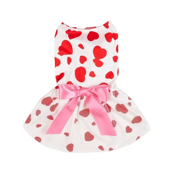 Valentine's Day Pet Dress Mesh Skirt Princess Style Outfit for Small Dog and Cat - GreenFur