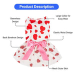 Valentine's Day Pet Dress Mesh Skirt Princess Style Outfit for Small Dog and Cat - GreenFur
