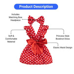 Valentine's Day Pet Formal Dress Bow Decor Princess Style Outfit for Cat and Dog - GreenFur