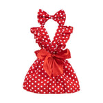 Valentine's Day Pet Formal Dress Bow Decor Princess Style Outfit for Cat and Dog - GreenFur
