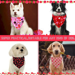 Valentine's Day Pet Heart Bandana for Dogs Wedding Holiday Accessories - GreenFur