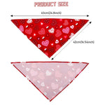 Valentine's Day Pet Heart Bandana for Dogs Wedding Holiday Accessories - GreenFur