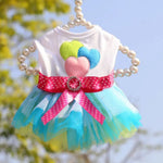 Valentine's Day Pet Tulle Dress with Lip Shape Design - GreenFur