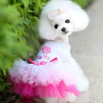 Valentine's Day Pet Tulle Dress with Lip Shape Design - GreenFur