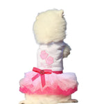 Valentine's Day Pet Tulle Dress with Lip Shape Design - GreenFur