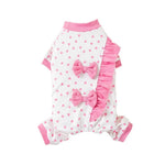 Valentine's Day Pink Pet Clothing Heart Print Four Leg Outfit for Small and Medium Dog - GreenFur