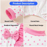 Valentine's Day Pink Pet Clothing Heart Print Four Leg Outfit for Small and Medium Dog - GreenFur