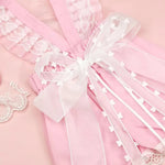 Valentine's Day Pink Pet Dress with Necklace and Hair Clip Set - GreenFur