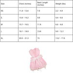 Valentine's Day Pink Pet Dress with Necklace and Hair Clip Set - GreenFur