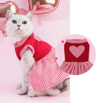 Valentine's Day Princess Dress Summer Cat Clothing Valentine Theme Outfit - GreenFur