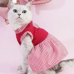 Valentine's Day Princess Dress Summer Cat Clothing Valentine Theme Outfit - GreenFur