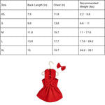 Valentine's Day Red Corduroy Dog Dress with Matching Hair Clip - GreenFur