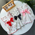 Valentine's Day Soft Fabric Ruffled Heart Harness Pet Dress with Reinforced D Ring - GreenFur