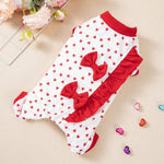 Valentine's Day Spring Autumn Pet Clothing Four Leg Outfit Dog Apparel - GreenFur
