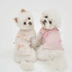 Valentine's Day Summer Knitted Bow T-Shirt for Dogs and Cats - GreenFur