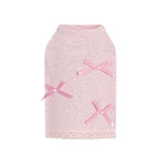 Valentine's Day Summer Knitted Bow T-Shirt for Dogs and Cats - GreenFur