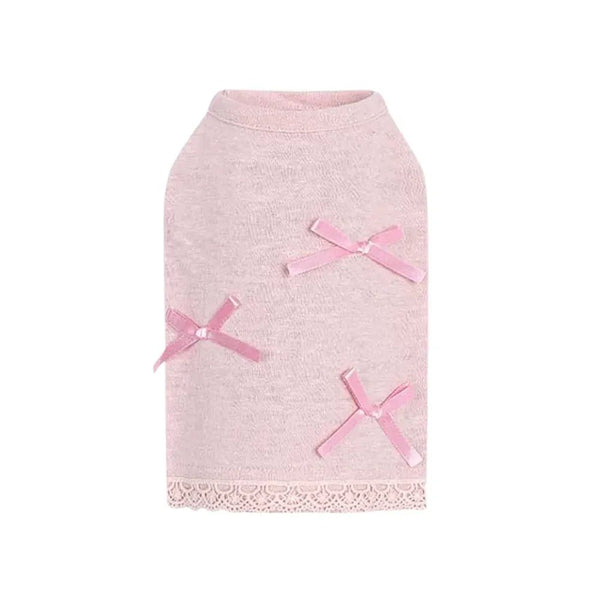 Valentine's Day Summer Knitted Bow T-Shirt for Dogs and Cats - GreenFur