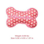 Valentine's Day Teeth Cleaning Squeaky Bone Plush Pet Toy for Dogs - GreenFur