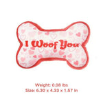 Valentine's Day Teeth Cleaning Squeaky Bone Plush Pet Toy for Dogs - GreenFur