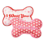 Valentine's Day Teeth Cleaning Squeaky Bone Plush Pet Toy for Dogs - GreenFur
