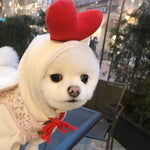 Valentine's Day Warm Fleece Hoodie with Red Heart Design for Pets - GreenFur