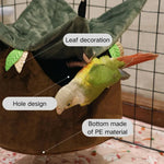 Ventilated Sun Protection Hanging Plush Bird Nest with PE Base - GreenFur