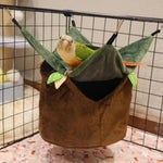 Ventilated Sun Protection Hanging Plush Bird Nest with PE Base - GreenFur