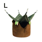 Ventilated Sun Protection Hanging Plush Bird Nest with PE Base - GreenFur