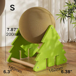 Vertical Sisal Cat Scratching Ball with Base - GreenFur