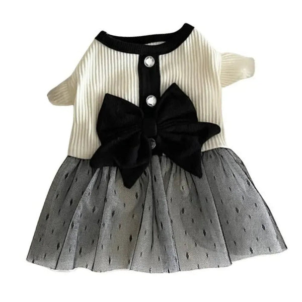 Vintage Pet Clothes Little Fragrance Bow Summer Dog Dress - GreenFur