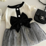 Vintage Pet Clothes Little Fragrance Bow Summer Dog Dress - GreenFur
