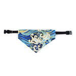 Vintage Print Adjustable Polyester Pet Bandana - GreenFur