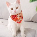 Vintage Print Adjustable Polyester Pet Bandana - GreenFur