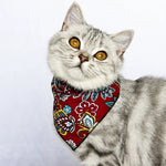 Vintage Print Cotton Pet Bibs for Dogs and Cats - GreenFur