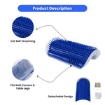 Wall Corner Massage Brush Easy to Install Cat Soft Comb Self Groomer Scratcher - GreenFur