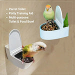 Wall Mounted Parrot Toilet Removable Plastic Tray for Small Birds Feeding or Waste Management - GreenFur
