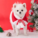 Warm Christmas Cloak Dog Cape Hooded Pet Winter Outfit - GreenFur