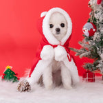 Warm Christmas Cloak Dog Cape Hooded Pet Winter Outfit - GreenFur