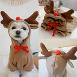 Warm Dog Winter Clothes Cute Deer Dog Coat Hoodies - GreenFur