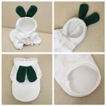 Warm Fleece Hoodies with Mooli Radish Design for Pets - GreenFur