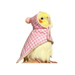 Warm Hooded Plaid Cloak Jacket for Birds - GreenFur