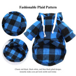 Warm Plaid Sweatshirt Hoodie with Zip Pocket for Small, Medium & Large Dogs - GreenFur