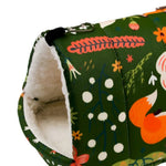 Warm Plush Hamster and Parrot Nest with Fox Design - GreenFur