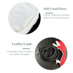 Warm Rabbit Outfit with Leather Leash Christmas New Year Thickened Clothing - GreenFur