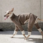 Warm Slightly Stretchy Fabric Full Body Dog Coats with Legs - GreenFur