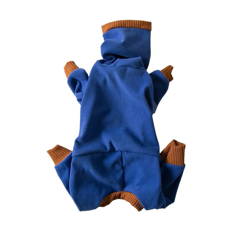 Warm Slightly Stretchy Fabric Full Body Dog Coats with Legs - GreenFur