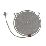 Washable Durable Woven Cotton Rope Cat Scratching Mat with Ball - GreenFur
