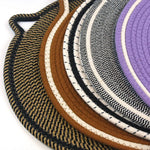 Washable Durable Woven Cotton Rope Cat Scratching Mat with Ball - GreenFur