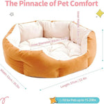 Washable Soft Cozy Pet Sofa Bed Dog Cat Bed - GreenFur