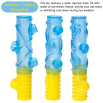 Water Fill and Freezable TPR Dog Toy Cooling Summer Branch - GreenFur
